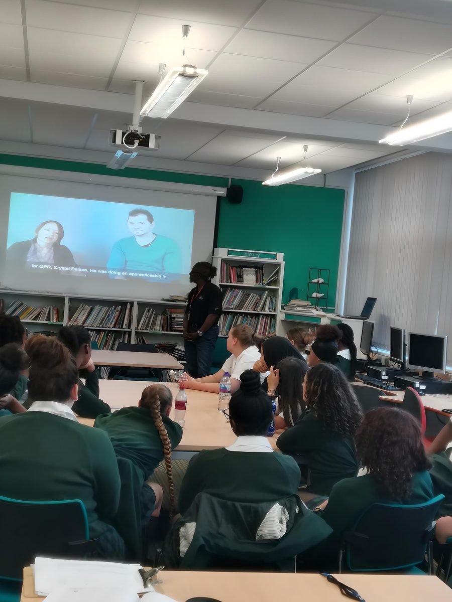 Students watching real-life testimony during a One Decision session